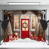 Lofaris Iglu Weihnachten Baum Kiefer Blätter Fröhlich Weihnachten Hintergrund